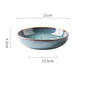 Nordic Style Kiln Glazed Ceramic Rice Salad Bowl Soup Bowl round Dish Dinner Plate Tableware