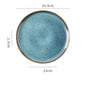 Nordic Style Kiln Glazed Ceramic Rice Salad Bowl Soup Bowl round Dish Dinner Plate Tableware