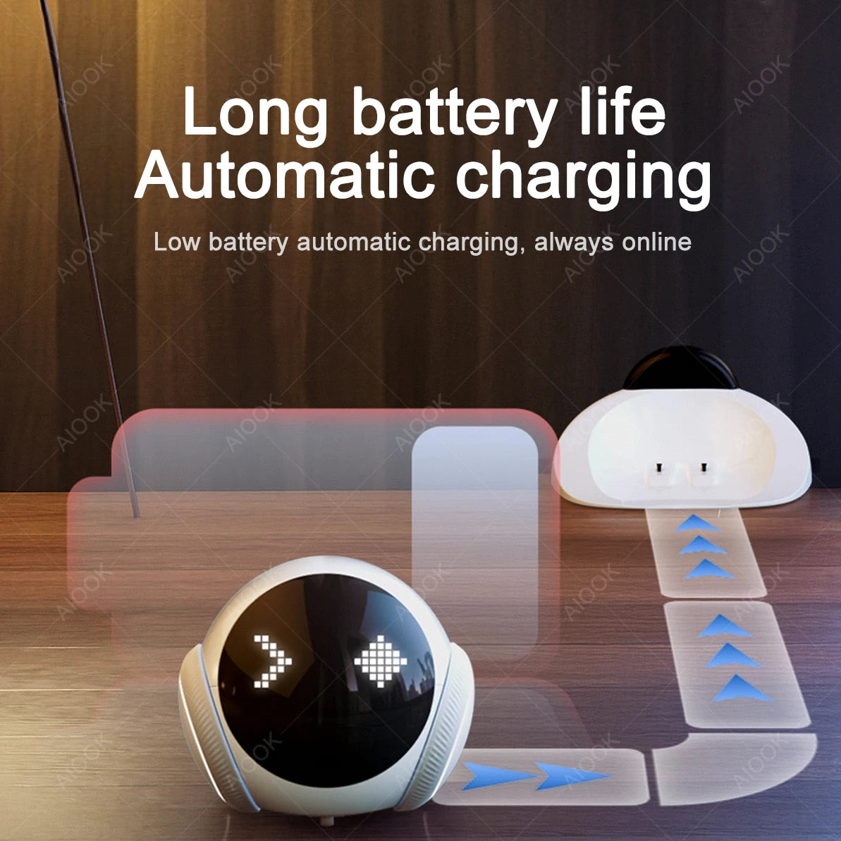 Smart Robot Camera 5G Wifi HD 2K Camera Pet Tracking Laser Indicator TUYA Pet Camera Auto Charging Auto Obstacle Avoidance