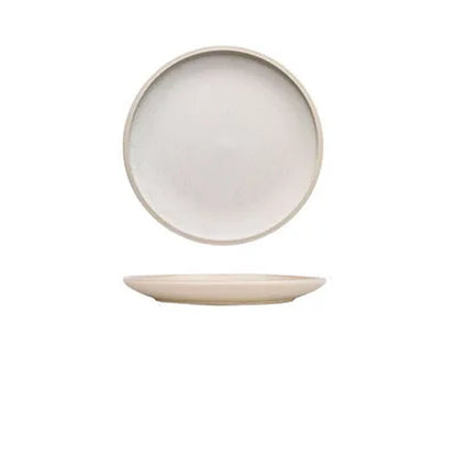 Japanese Solid Color Matte Ceramic Tableware Household Steak Plate Flat Plate Large White Plate
