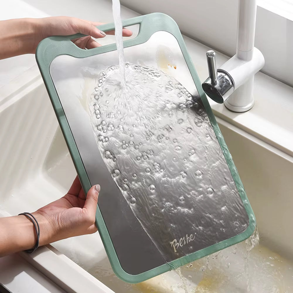 304 Stainless Steel Cutting Board Double-Sided Chopping Board Kitchen Fruit Cutting Board Kitchen Rolling Chopping Board