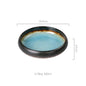 Creative Kiln Ice Split Glaze Ceramic Plate Japanese Sushi Sashimi Plate Dish Salad Plate