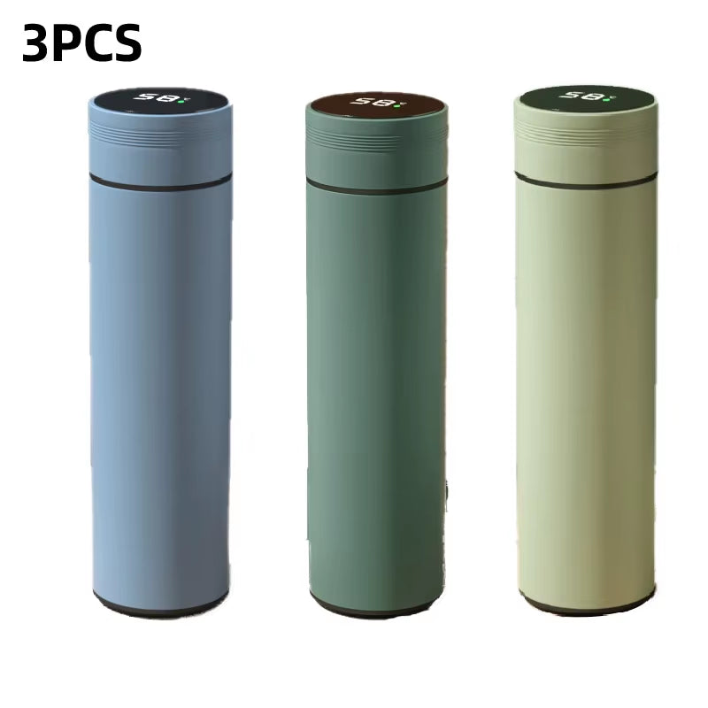 500Ml Smart Water Bottle Stainless Steel Thermos Temperature Display Leakproof Vacuum Flasks Coffee Cup Milk Mug Christmas Gift