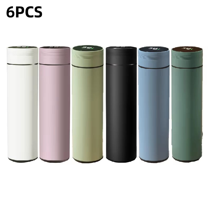 500Ml Smart Water Bottle Stainless Steel Thermos Temperature Display Leakproof Vacuum Flasks Coffee Cup Milk Mug Christmas Gift