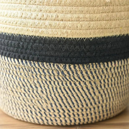 Woven Hemp Belly Basket | Boho Nordic Floor Storage, Farmhouse Plant Pot Holder, Housewarming Gift