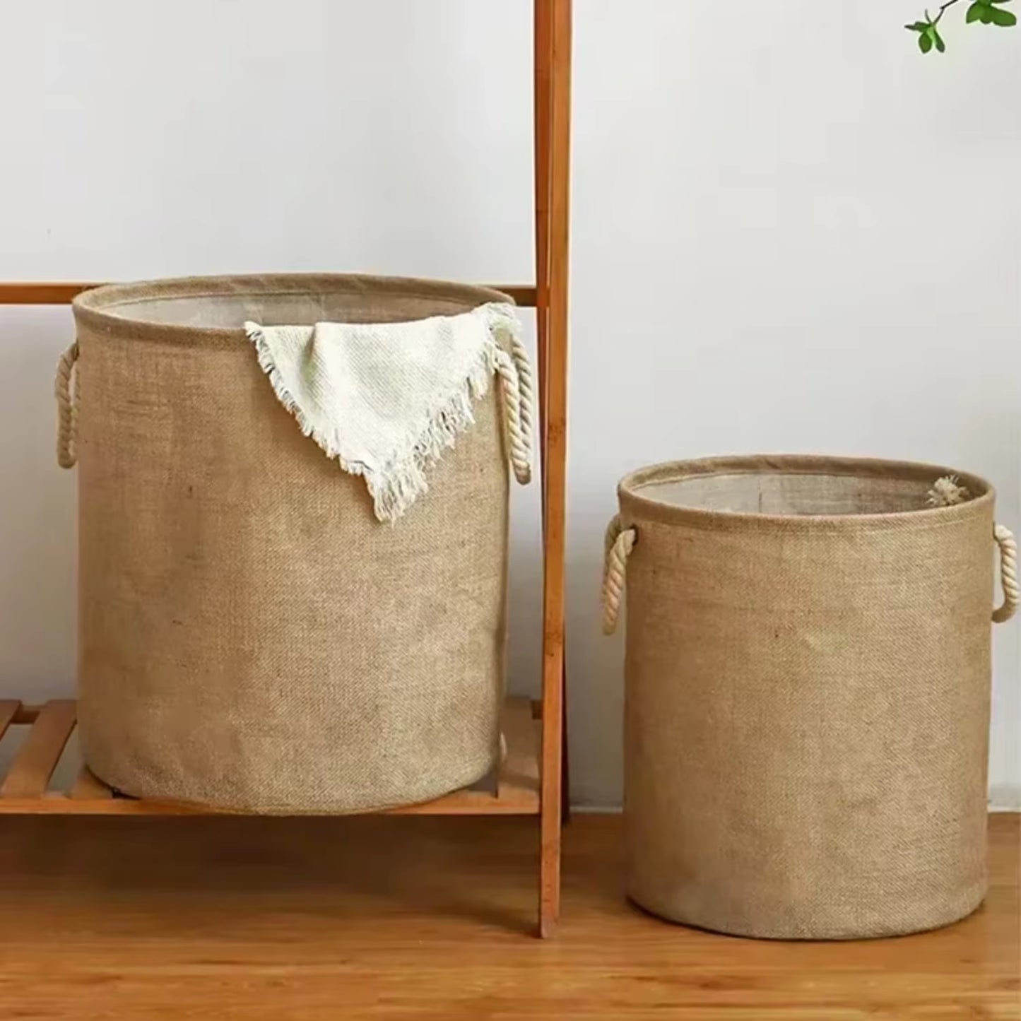Foldable Laundry Basket with Handles, Cotton Linen Clothing, Toy Storage Basket, Home Dirty Clothes Organizer, Laundry Basket.