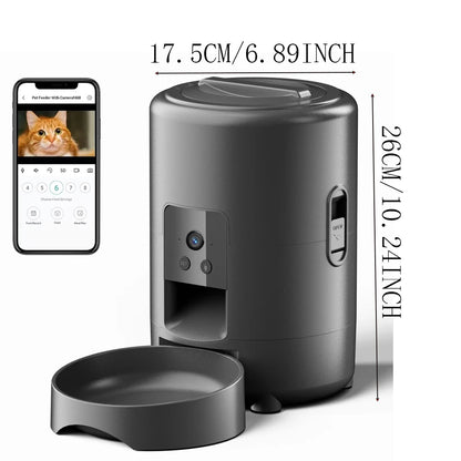 2L Camera Pet Feeder Timing Smart Automatic Feeder for Cats Dog Button WIFI APP Video Intelligent Dry Food Dispenser Dog Bowl