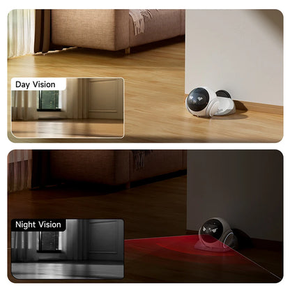 Smart Robot Camera 5G Wifi HD 2K Camera Pet Tracking Laser Indicator TUYA Pet Camera Auto Charging Auto Obstacle Avoidance