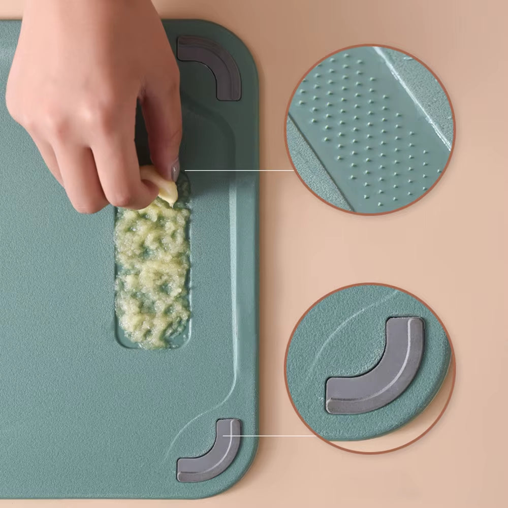 304 Stainless Steel Cutting Board Double-Sided Chopping Board Kitchen Fruit Cutting Board Kitchen Rolling Chopping Board