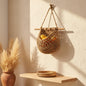 Macrame Hanging Fruit Basket | 3 Tier Boho Kitchen Organizer | Hemp Cotton Rope Wall Hanging Basket