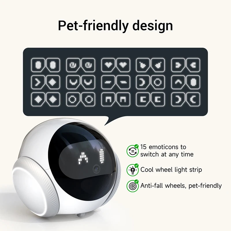 Smart Robot Camera 5G Wifi HD 2K Camera Pet Tracking Laser Indicator TUYA Pet Camera Auto Charging Auto Obstacle Avoidance
