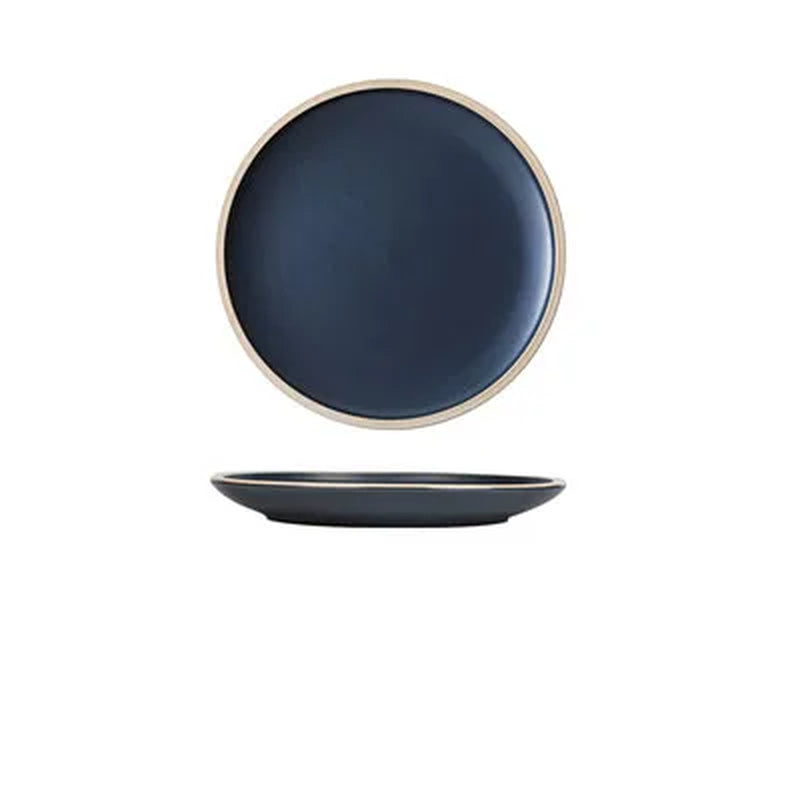 Japanese Solid Color Matte Ceramic Tableware Household Steak Plate Flat Plate Large White Plate