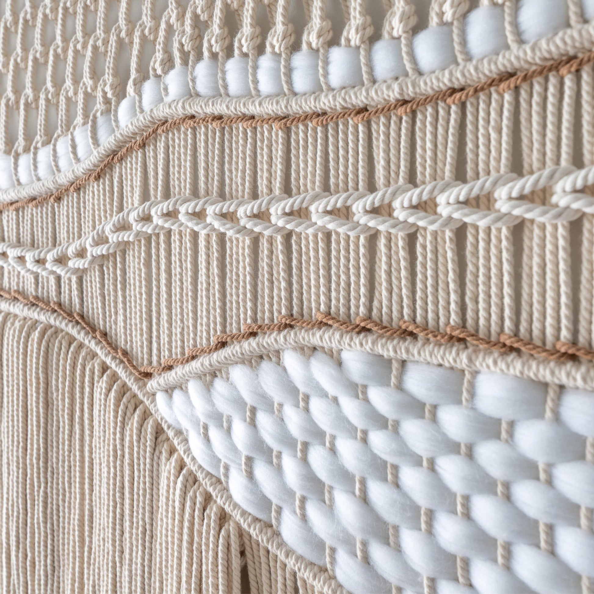 Extra Large Macrame Wall Hanging, Abstract Textile Art for Interior, Japandi Fiber Wall Art Decor, Extra Large Macrame Headboard above Bed