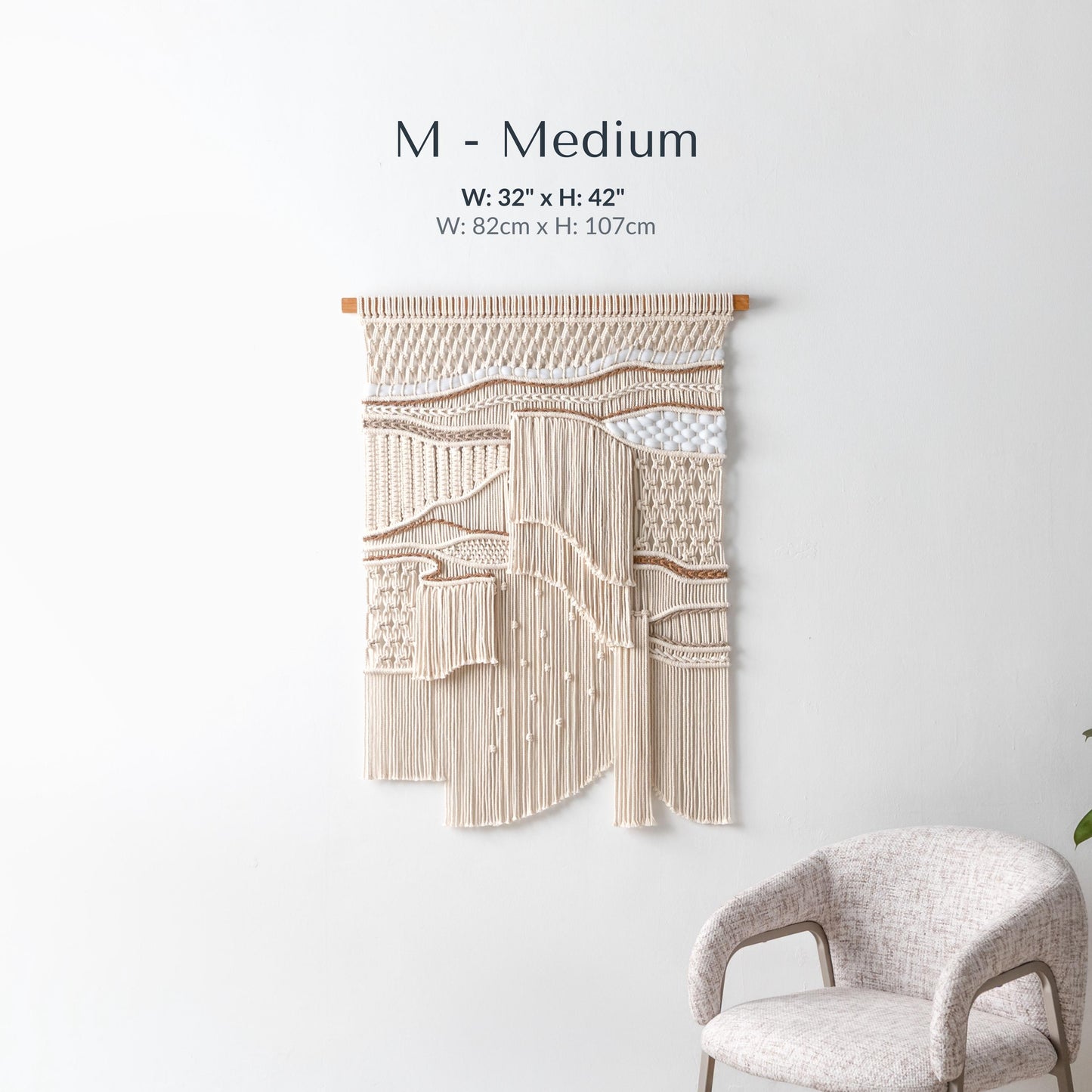 Extra Large Macrame Wall Hanging, Abstract Textile Art for Interior, Japandi Fiber Wall Art Decor, Extra Large Macrame Headboard above Bed