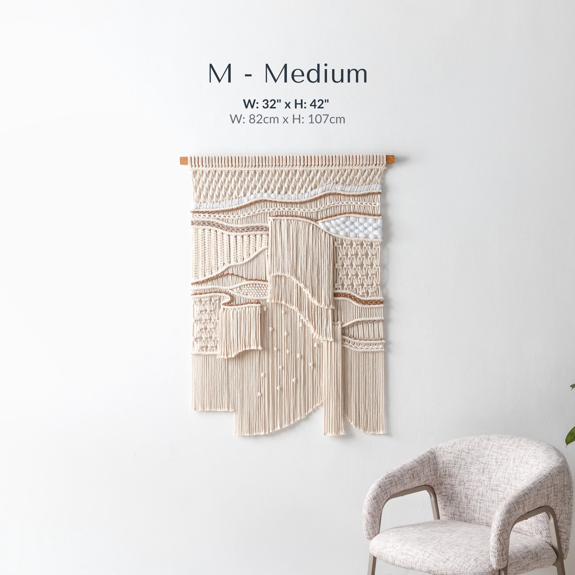 Extra Large Macrame Wall Hanging, Abstract Textile Art for Interior, Japandi Fiber Wall Art Decor, Extra Large Macrame Headboard above Bed