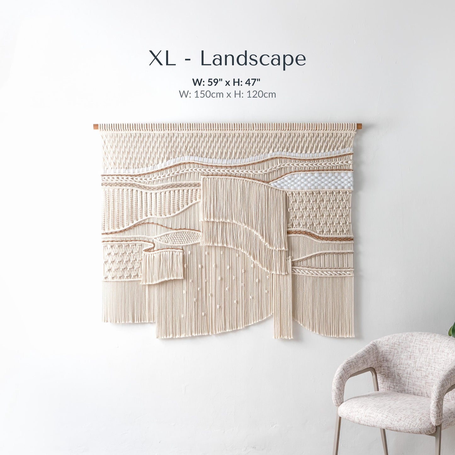 Extra Large Macrame Wall Hanging, Abstract Textile Art for Interior, Japandi Fiber Wall Art Decor, Extra Large Macrame Headboard above Bed